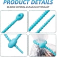 thumbnail image 4 of 20 Pieces Colorful Silicone Ties Bag Clip,Cable Straps, Bread Tie, Reusable Rubber Twist Tie, All-Purpose Silicone Ties, Cable Ties,Silicone Cord,Hous, 4 of 5