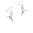 thumbnail image 2 of Delight Jewelry Silvertone Winged Shoe - Mascot Goldtone Leaf French Earrings, 2 of 4