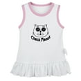 thumbnail image 1 of Check Meowt Funny Dresses For Baby, Newborn Babies Skirts, Infant Princess Dress, 0-24M Kids Graphic Clothes (White Sleeveless Dresses, 0-6 Months), 1 of 4