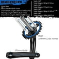thumbnail image 2 of Corki Cycles Bike Cranksets, 170mm 104 BCD Bike Crank Arm Set, with Chainring Bolts, for Road Mountain Bicycle, 32T/34T/36T/38T (1 Pair), 2 of 5