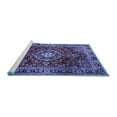 thumbnail image 2 of Ahgly Company Machine Washable Indoor Round Persian Blue Traditional Area Rugs, 5' Round, 2 of 4