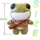 thumbnail image 2 of Muñeco de peluche de rana de peluche de 11.8 pulgadas, almohada de peluche de rana verde súper linda con ropa de suéter y mochila, juguete de peluche de rana de pie para regalo para niños, decoración JFHHH pequeña, 2 of 5