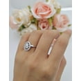 thumbnail image 4 of Floral Round Sunflower Compass Ring Cubic Zirconia Rose Tone 925 Sterling Silver, Size 9, 4 of 7
