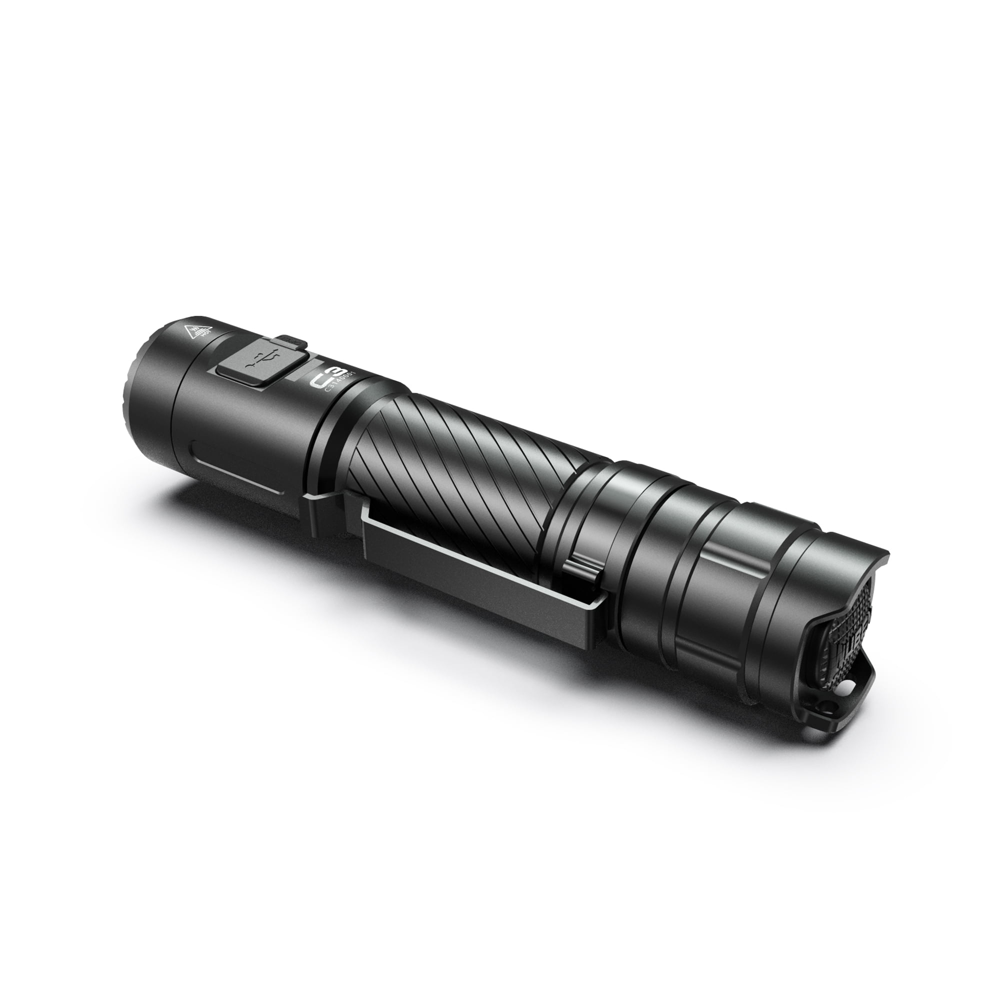 Rechargeable LED Flashlight, 1200 Lumens, 6 Modes, IP68 Water Resistant, Aluminum, 4.87 in, for Camping, Home, Emergency, Hunting, Inspection and Repair