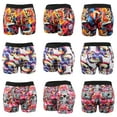 thumbnail image 5 of 3 PACK Big and Tall Mens Boxer Briefs Scrawl Print Plus Size Underwear Comfy Moisture Wicking Boxers, 5 of 5