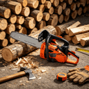 25.4CC 12" Gas Chainsaw, 1.2HP Gasoline Powered, Handheld Cordless Petrol Saw for Tree Trimming, Branch Cutting & Land Clearing