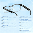 thumbnail image 4 of ZYQEEE AI Smart Glasses with 115 Real-Time Translation,Video Call Translation,Voice Assistant,Take Photo Translation,Hands-Free Call,Bluetooth Sunglasses for Men Women Travel Bussines, 4 of 9