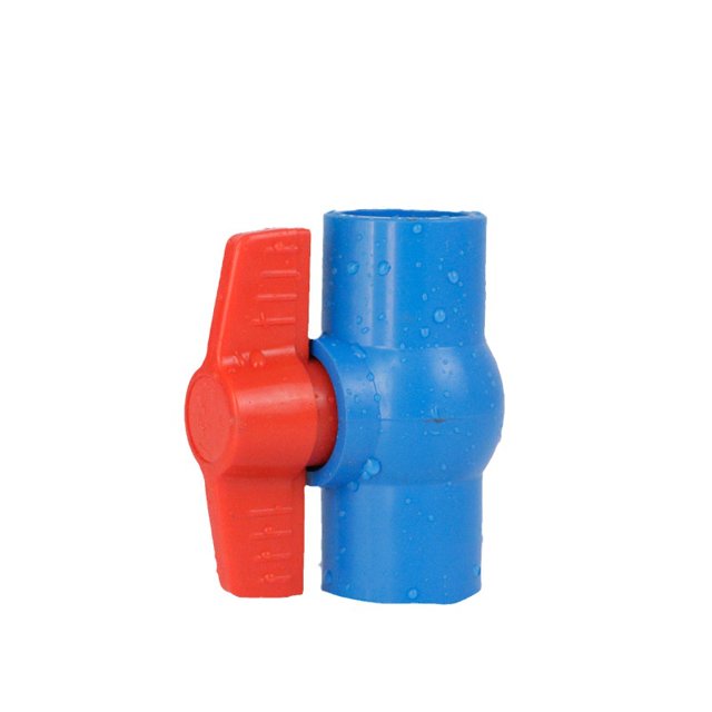 Válvula de bola de PVC, tubería de suministro de agua, válvula de plástico, enchufe de interruptor, tuberías de agua superiores e inferiores, tubería recta