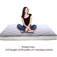 thumbnail image 2 of Floor Mattress Futon Mattress, Foldable Mattress, Roll Up Mattress Sleeping Tatami Mat Floor Lounger Guest Bed, Easy to Store and Portable for Camping Couch, Twin, Deep Gray, 2 of 5