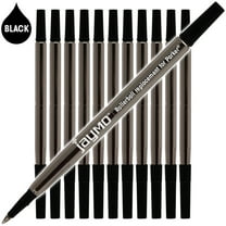 Jaymo Replacement for Parker Quink 1950323 - Measures 4.56 in / 116 mm Long - Rollerball Pen Refill - 12 Black