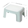 thumbnail image 2 of Small Plastic Step Stool - Heavy-Duty ABS Shower Stool, Anti-Slip Bath Stool |Compact Foot stools for Bathroom, Home, Kitchen, Garden - White/Blue, 2 of 5