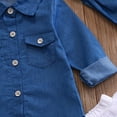 thumbnail image 6 of Kids Baby Girl Denim Tops Shirt+Tutu Skirts Dress 3pcs Outfits Set, 6 of 6