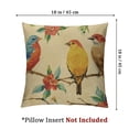 thumbnail image 4 of Shiartex Watercolor Birds Throw Pillow Covers Waist Lumbar Super Soft Pillow Cases Cushion Cover Tree Branch Flower Decorative Home Couch Car Decor  2pcs Pillowslip White, 4 of 7