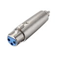 thumbnail image 1 of Adaptador XLR hembra a RCA macho, cambiador de género - Convertidor XLR-F a RCA-M de 3 pines, conector de adaptador de audio de micrófono, conector hembra de micrófono Unique Bargains micrófonos de videojuegos, 1 of 5
