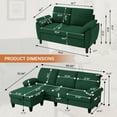thumbnail image 4 of Pingliang Home Furniture Set,Convertible Sectional Sofa Couch with Reversible Ottoman and Loveseat for Living Room Office Apartment,Tool Free Assembly,3-Seater L-shaped Sofa Couch with Chaise, 4 of 7