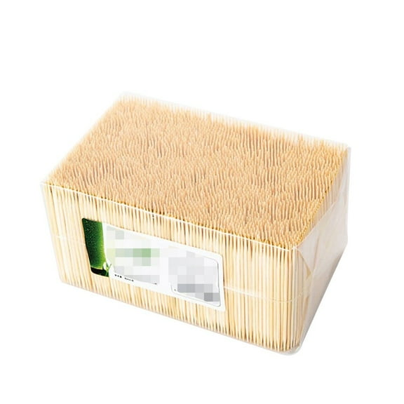 PAMINGONO 3500Pcs Disposable Bamboo Toothpicks for Fruit and Appetizer Serving Double Tip
