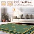 thumbnail image 2 of ODIKA 6' x 9' Machine Washable Non-Slip Area Rug, Middle Eastern scroll High Traffic Rug, Green, 314285, 2 of 7