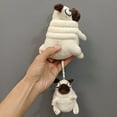 thumbnail image 5 of Sioweci Pug Dog Stuffed Doll Funny Cuddly Animal Plush Toy Dog Plushie Pillow Gift for Birthday Christmas Easter Home Decor Style A, 5 of 13