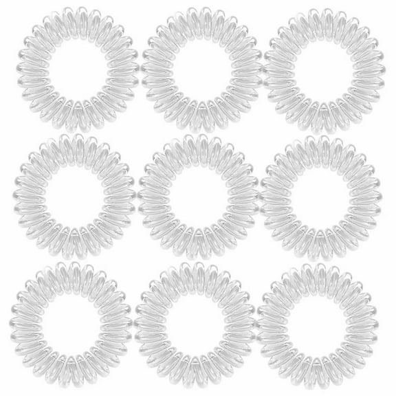 10 Pcs Spiral Hair Ties - Traceless Coil Hair Ties Elastic Spiral Ponytail Holder Waterproof Plastic Hair Coil Bands for Women Girls Teenagers