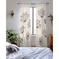 thumbnail image 3 of Farmhouse Dandelion Sheer Curtains 84 Inch Length 2 Panels Set for Living Room/Bedroom, Spring Modern Minimalist Country Flower Kitchen Curtains Grommet Curtains Window Treatments 52"x84"x2, 3 of 7