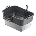 thumbnail image 4 of EHJRE Large Cat Litter Box Litter Pan Heightening, Semi Enclosed for Small Large Cats High Sided Sturdy, Anti Splashing, Cat Toilet Dark Gray, 4 of 8