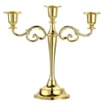 thumbnail image 1 of Candlestick, 3 Arms, Candlestick, Candlestick, Candlestick, Table Decoration , Golden, 26.5x26cm, 1 of 6