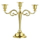 thumbnail image 1 of Candelabro de tres brazos de estilo europeo para decoración de bodas y cenas dorado, 1 of 6