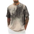 thumbnail image 2 of Runfenguu Classic Tees For Men Plus Size Summer Topmen Print Round Neck Casual Fashion Short Sleeve Round-Neck Blouses Shirts, 2 of 5