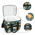 thumbnail image 6 of FORMRS Insulated Cooler Bag 24 Cans Capacity Soft Leakproof Lunch Box with Side Pockets, Floral Orange Pattern, 6 of 7