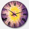 thumbnail image 1 of DesignArt Blooming Violet Lotus Close up Large Wall Clock, 1 of 2