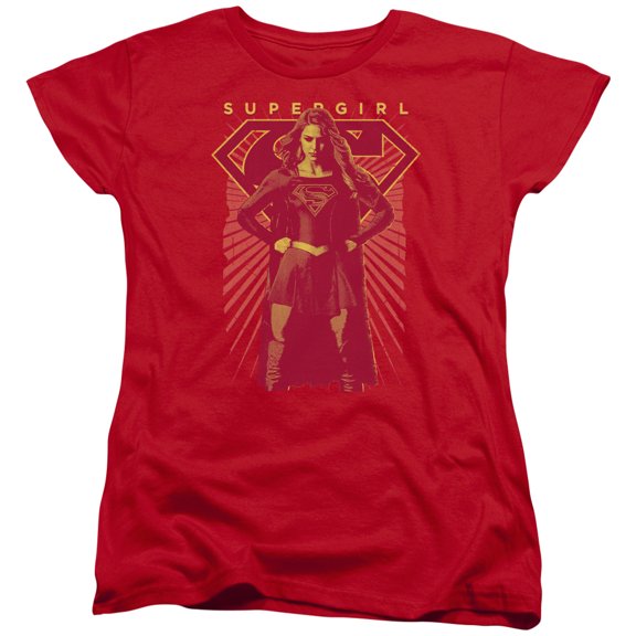 Supergirl Ready Set Women's T-Shirt Red