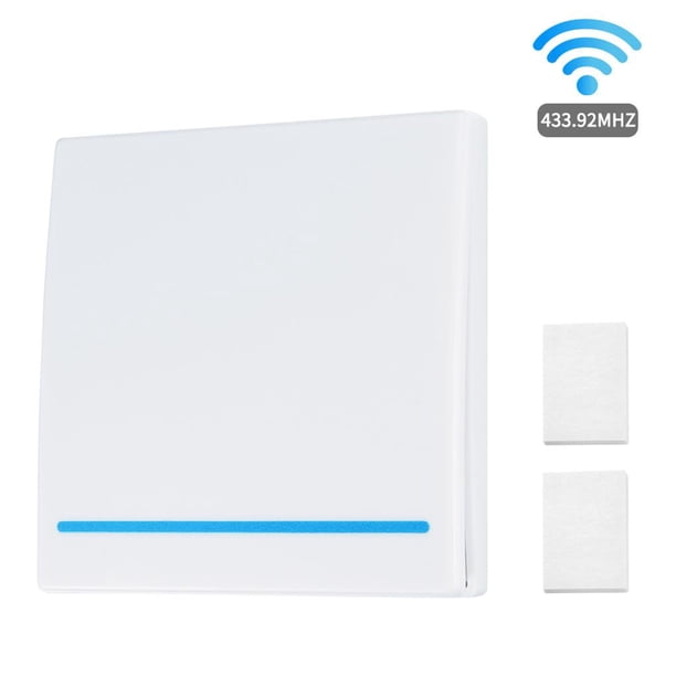 Interruptor Rf Tipo De Botón Blanco Interruptor Inalámbrico Alimentado Por Batería Eigraketly HA025766-01