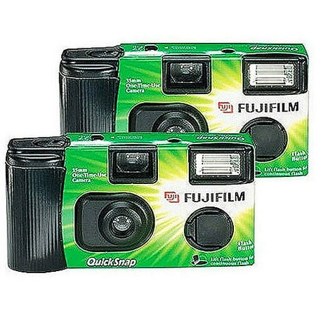 Fujifilm Disposable 35mm Camera With Flash 2 Pack Walmart Com