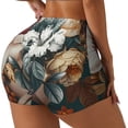 thumbnail image 2 of Kdxio Floral Head Dreamscape Print Workout Shorts for Women Seamless Soft Smooth Gym Yoga Scrunch Active Shorts, 2 of 5