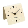 thumbnail image 4 of GROWTH TANK Desk Analog Clock Creative Square Non Ticking for Mantel Bedside Living Room Beige, 4 of 9