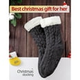 thumbnail image 3 of Slipper Socks Women Fuzzy Non Slip Slipper Socks With Grips, Winter Cozy Warm Home Socks for Ladies and Girls Christmas Gifts, 3 of 7