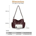 thumbnail image 5 of KALUNMA Purses for Women Pocketbooks Soft PU Leather Ladies Crossbody Purse Multi Pocket Shoulder Bag, 5 of 7