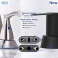 thumbnail image 2 of IVV 2-Handle Bathroom Sink Faucet, 360 Degree High Arc Swivel Spout Centerset 4 Inch Vanity Faucet RV Bathroom Faucet 3 Holes Lavatory Faucet, Matte Black, 2 of 6