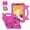 Rose, variant on For iPad mini 7th/6th Gen(2024/2021) Kids Case,With Handle Holder,With Foldable Kickstand,Animal Print,Lightweight Shockproof Non-Slip Kid-Proof Cover,Durable Drop Protection Case,Skyblue