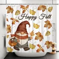 thumbnail image 3 of Tchckioa Autumn Happy Fall Shower Curtain,72x72 Inch Privacy Protection Hooks Bath Curtain for Bathroom, 3 of 6