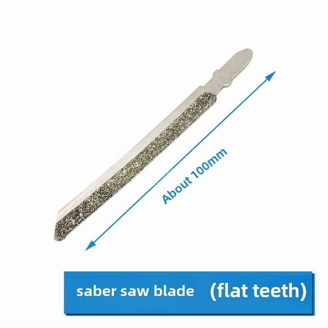 Diamond-Coated Curved Reciprocating Saw Blade for Electric Saber Saws – Specialized for Precise, Smooth Cutting of Ceramic Tiles, Bricks & Masonry Materials – Durable, Versatile Design for