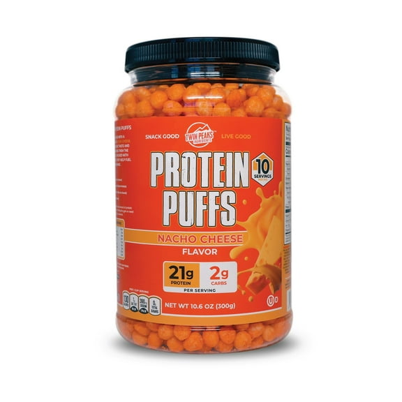 Twin Peaks 21g Keto Protein Puffs, Nacho Cheese, 0.66 lbs.