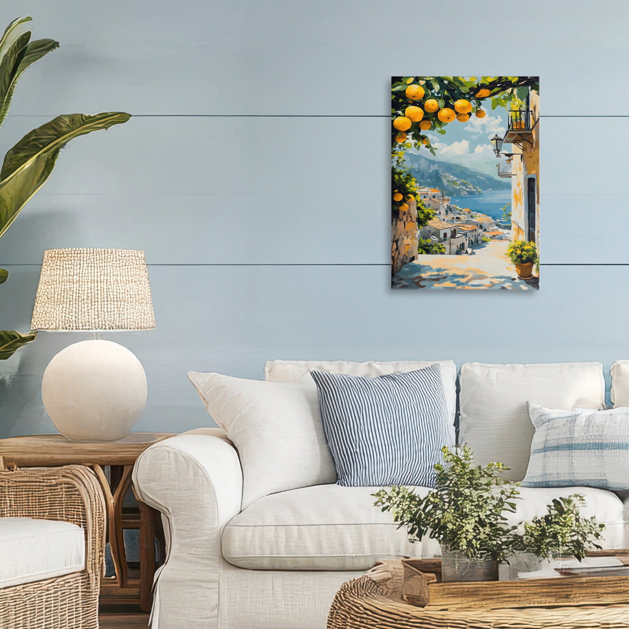 Stupell Industries Lemon Tree Overlooking Coast Canvas Wall Art, design by Creative Studio
