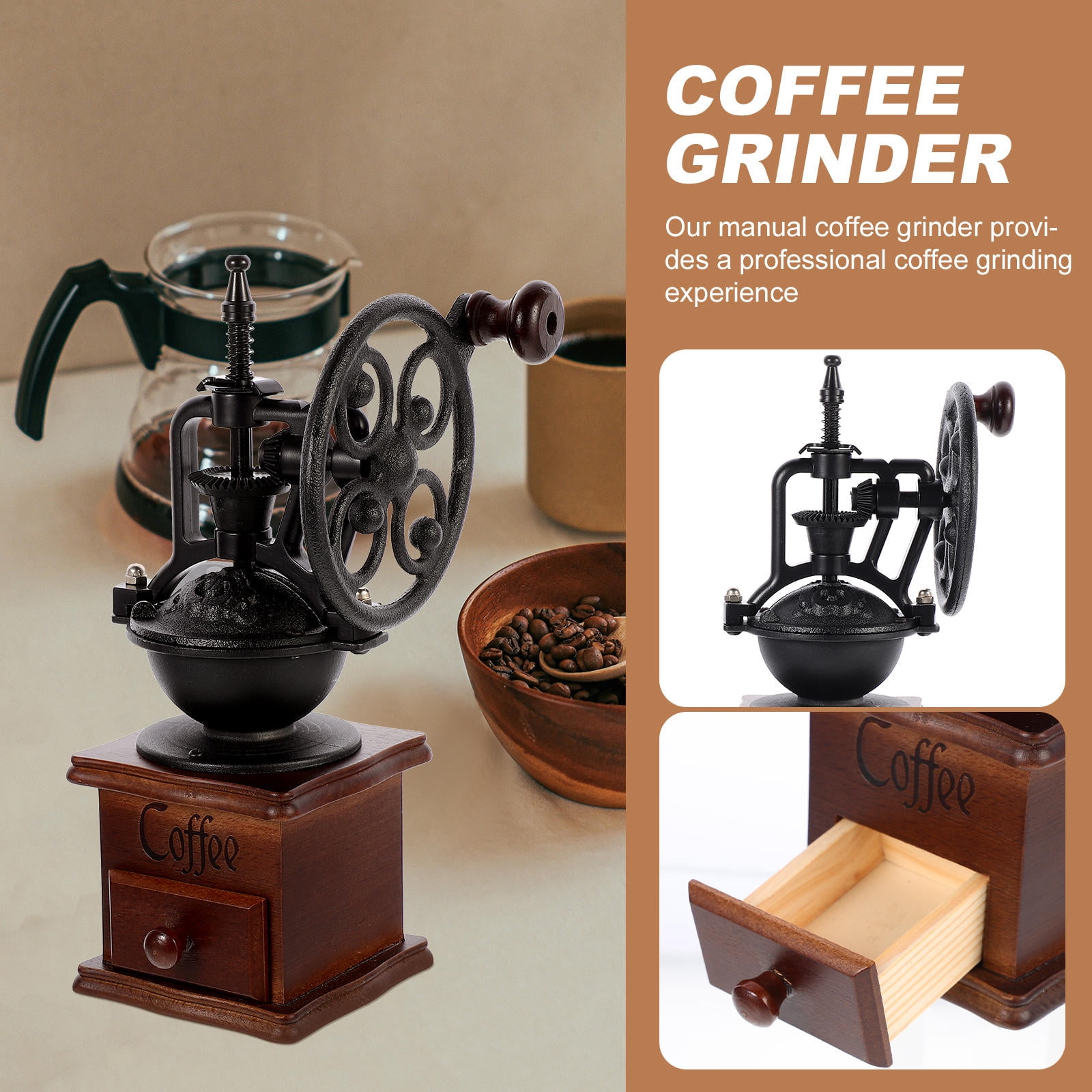 Hand-crank Coffee Grinder Machine Mini Beans Machines Travel