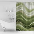 thumbnail image 3 of Shower Curtain, Sage Green Gradient Stripes Waterproof Shower Curtain Set with Hooks for Bathroom Showers,Stalls and Bathtubs,72x72In Abstract Geometric, 3 of 9