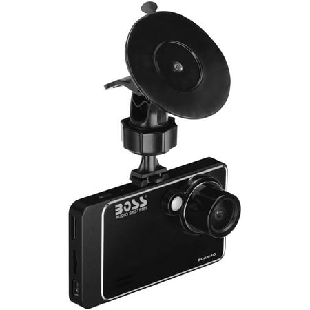 Boss Audio BCAM40 Vehicle Dash Cam DVR System with FULL HD 1080P Recording and 2.7" LCD Screen