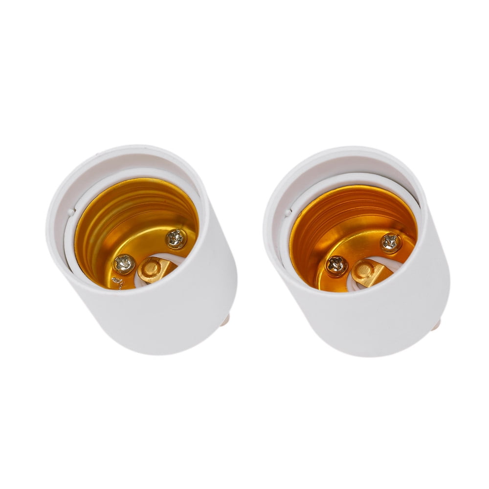 CACAGOO 4 Pcs GU24 to E26 E27 Adapter LED Light Bulb Holder Socket Converter PBT Fireproof Material GU24 Pin Base Fixture to E26 E27 Standard Screw-in Socket