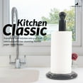 thumbnail image 4 of Radicaln Black Marble Paper Towel Holder 12.5" – Sleek Stone Paper Towels Organizer for Kitchen Countertop Storage, Appartment Essentials, Freestanding Roll Holder for Bathroom and Home Décor, 4 of 7