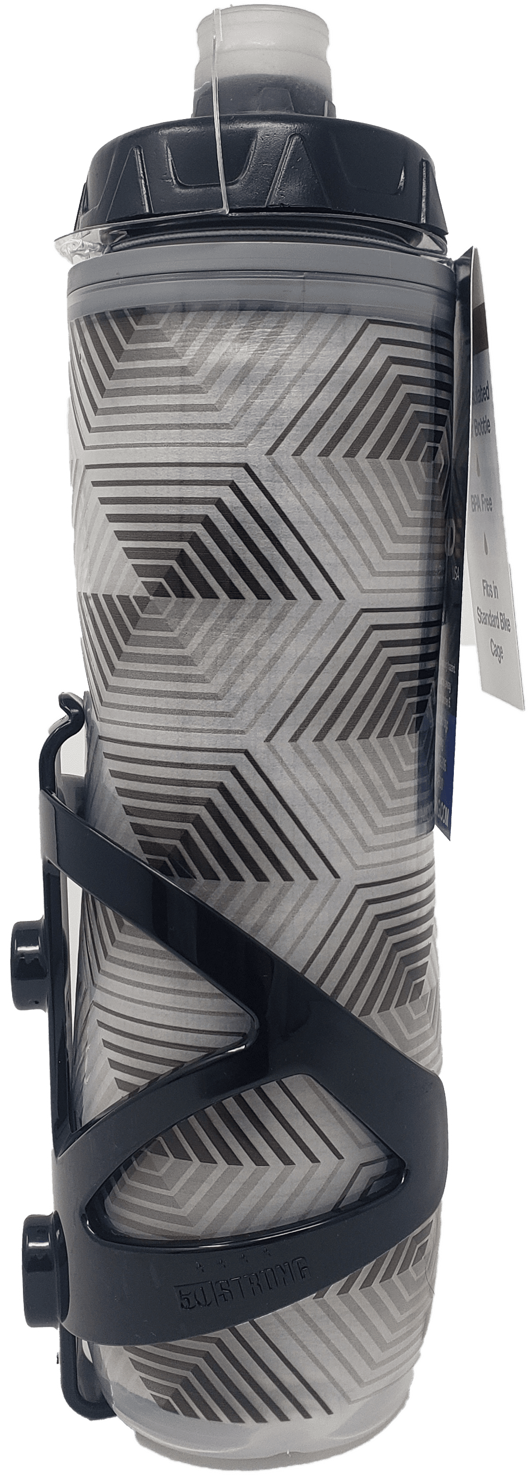 50 Strong 28 oz. Multi-Color Insulated Water Bottle with Bottle Holder Cage Included!