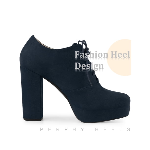 navy dress boots women Aja complemented by a non VJH comfort Navy Lace-up Round